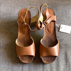 A. Giannetti wooden clog sandals